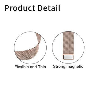 Pale Rose | Apple Watch Milanese Magnetic Loop Strap | Stainless Steel Band  | 42mm / 44mm / 45mm