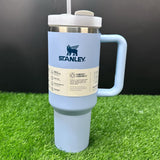 Light Blue Stanley 40 Oz Stainless Steel Tumbler | Leak-Proof Vacuum Insulated Travel Mug | Hot & Cold