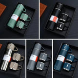 3 Cup 500ML Double-Layer Stainless Steel Vacuum Flask Set | Hot & Cold | Travel Thermos