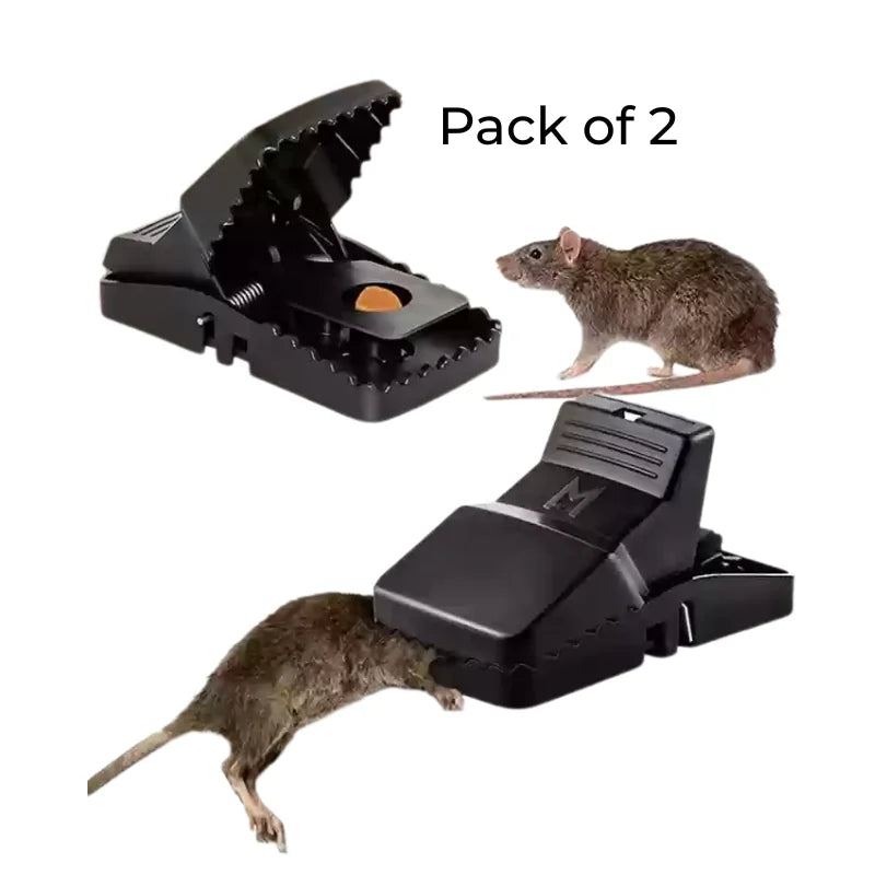 Pack of 2 | Heavy Duty Plastic Mouse Trap | Reusable Mouse Catcher | Best Quality Rodent Trap