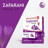 Moon Touch New Zafrani Facial Kit | Saffron Brightening Herbal Facial Set for Glowing Skin (8 Pcs)