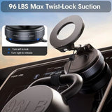 Foldable Magnetic Car Phone Holder | 360�� Rotating Suction Mount, Unive