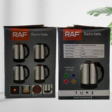 RAF KT-200 Automatic Electric Kettle 2 Liter Stainless Steel Cordless 1500W with Overheat Protection