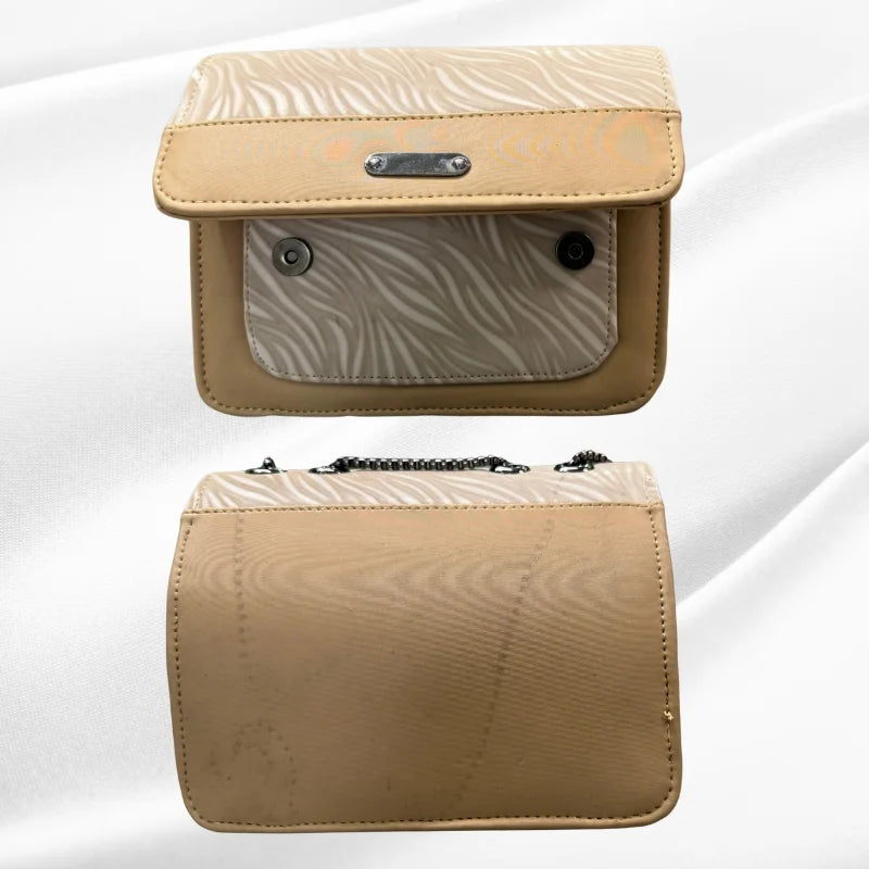 Luxury Womens Shoulder Bag in Beige Faux Leather for Casual, Work, and Form