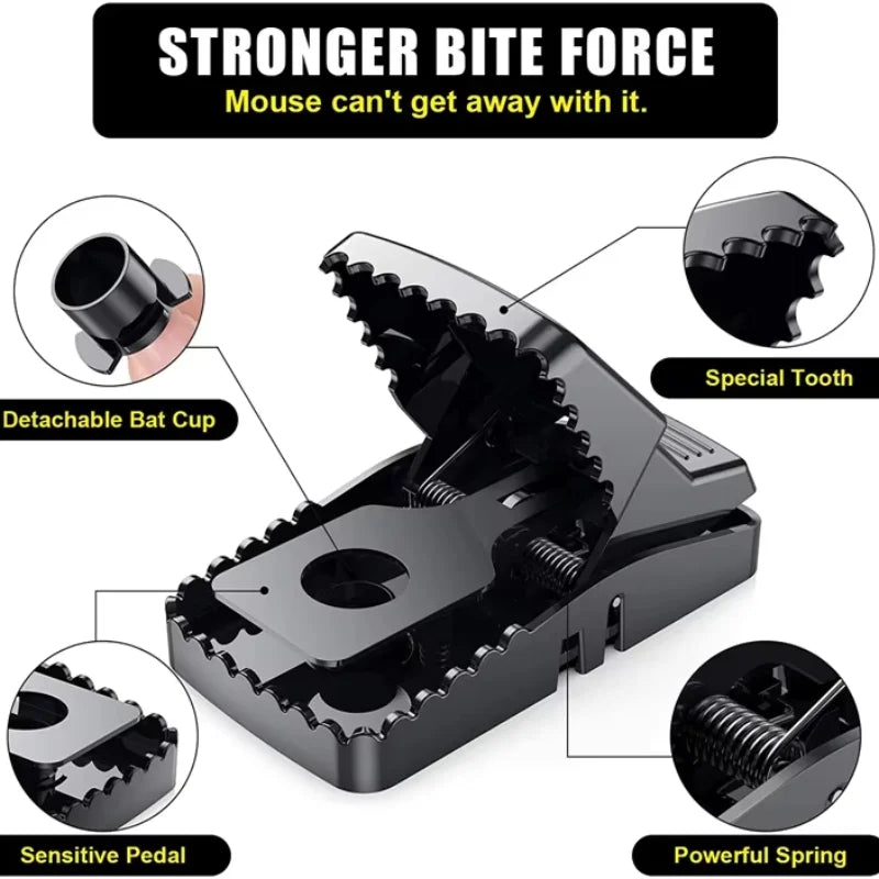 Pack of 2 | Heavy Duty Plastic Mouse Trap | Reusable Mouse Catcher | Best Quality Rodent Trap