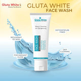 Gluta White Face Wash | Deep Cleansing Brightening Oil Control Gentle Daily Cleanser