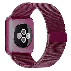 Plum | Apple Watch Milanese Magnetic Loop Strap | Stainless Steel Band  | 42mm / 44mm / 45mm