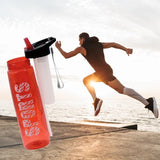 Red Stylish Water Sport Bottle 1000ml with Straw | Leakproof BPA-Free Hydration Bottle for School, Gym & Travel