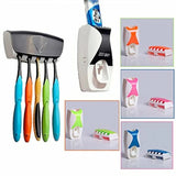 Automatic Toothpaste Dispenser Set with Wall-Mounted Toothbrush Holder | Touch-Free Bathroom Organizer