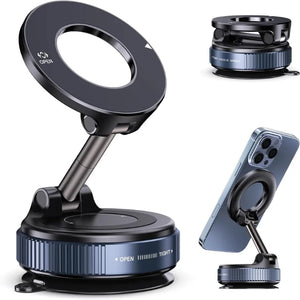 Foldable Magnetic Car Phone Holder | 360�� Rotating Suction Mount, Unive
