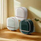 Self-Adhesive Wall-Mounted Luxury Soap Holder with Lid and Drainage Tray | Milky & Light Green