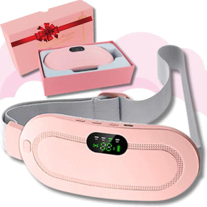 Digital Period Heating Pad & Vibrating Belt | 3 Heat Levels, 4 Massage Modes ��� Fast Relief for Menstrual