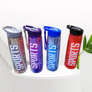 Red Stylish Water Sport Bottle 1000ml with Straw | Leakproof BPA-Free Hydration Bottle for School, Gym & Travel