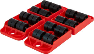 Furniture Lifter Easy to Move Slider 5 Piece Mobile Tool Set, Heavy Furniture Appliance Moving and Lifting System - Maximum Load Weight 4 Wheeled Mover Roller 1 Wheel Bar Hand Tools Set