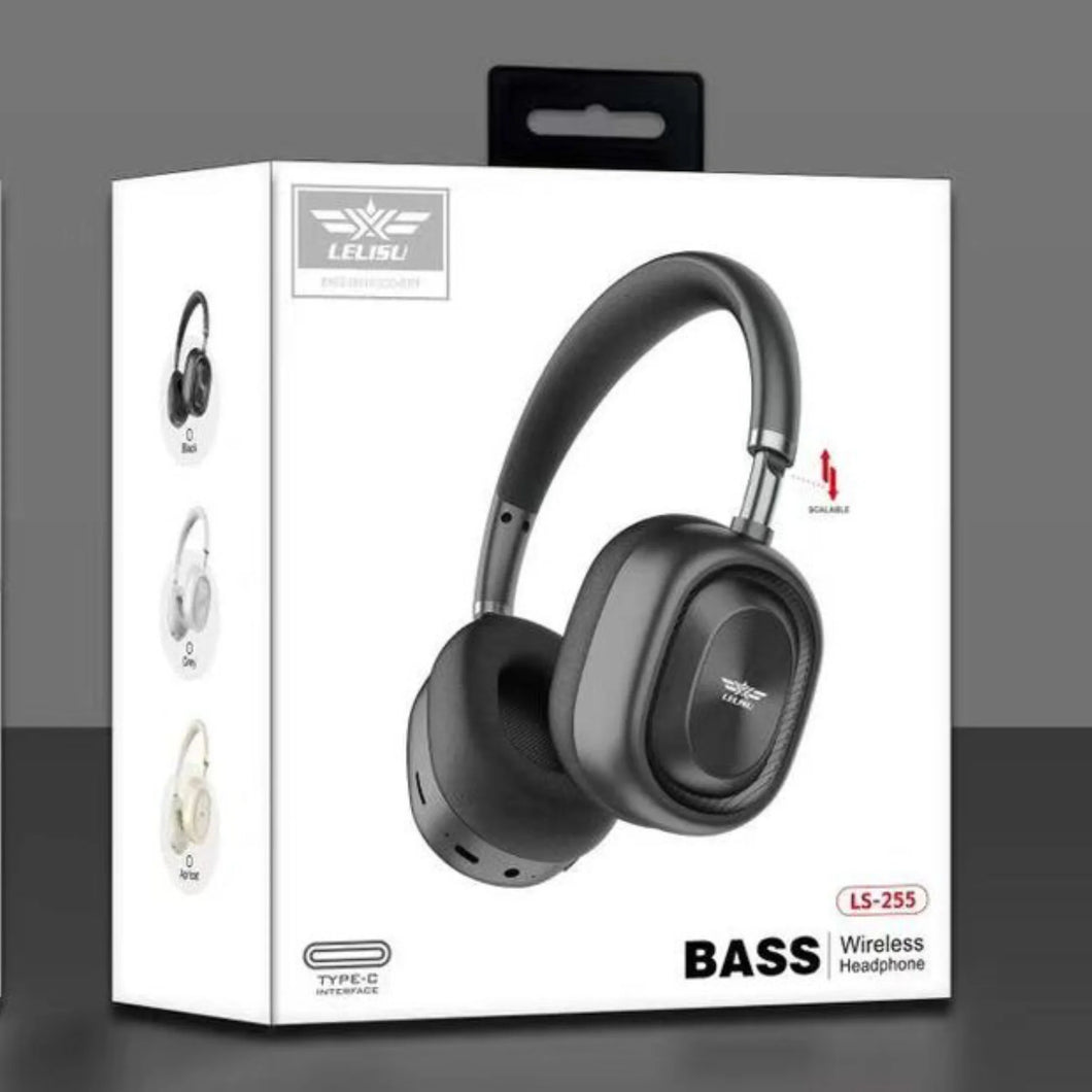 Lelisu LS-255 Bass Wireless Headphones | Bluetooth Over-Ear Headset with Type-C Interface
