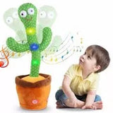 Dancing Cactus Talking Toy - Repeats & Records Voice, Sings Songs, LED Lights