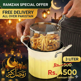 Stainless Steel Deep Frying Pot (Free Delivery Offer Only For Ramzan)