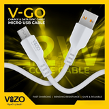 V-go Android Cable | Fast Data Cable Safety Fast Charging | Best Quality Android Cable