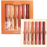 Hengfang Matte Dream Lipstick Set 6-Piece Long-Lasting Nude Shades |
