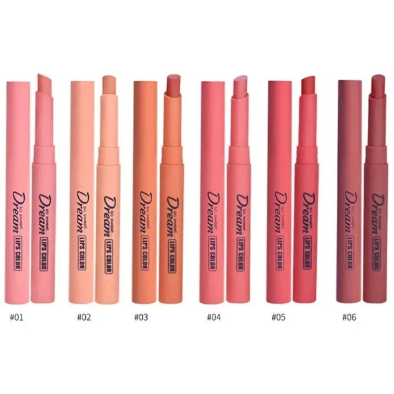 Hengfang Matte Dream Lipstick Set 6-Piece Long-Lasting Nude Shades |