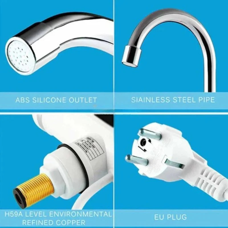 Premium Electric Instant Heating  Faucet  | Digital Temperature Display | Metal handle |  Kitchen & Bathroom Hot Water Tap