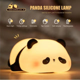 Cute Panda  Soft Silicone LED Animal Bedside Lamp | Tap Control & USB Rechargeable |  Panda Night Light for Kids