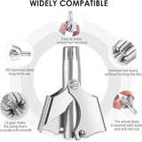 Manual Stainless Steel Nose & Ear Hair Trimmer Painless, Battery-Free Precision Grooming Tool with Cleaning Brush