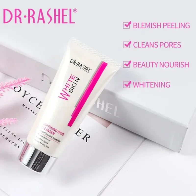 Dr. Rashel Whitening Fade Cleanser | Makeup Remover & Dark Spot Fading Face Wash with Arbutin & Niacinamide (80g) | Imported