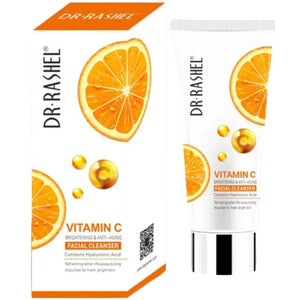 Dr. Rashel Vitamin C Brightening Facial Cleanser with Hyaluronic Acid | Deep Cleansing & Anti-Aging Formula | 80ml | Imported