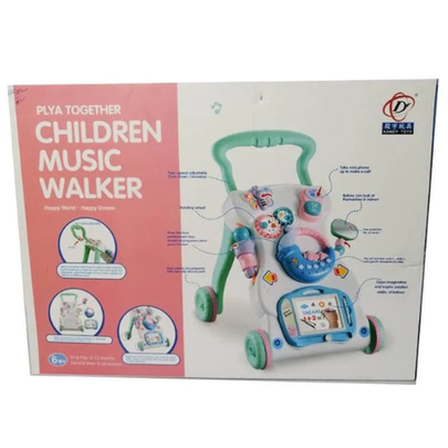 Multifunctional Baby Walker with Music, Lights, Adjustable Height & Foldable Design Premium Quality with Toys & Gadgets