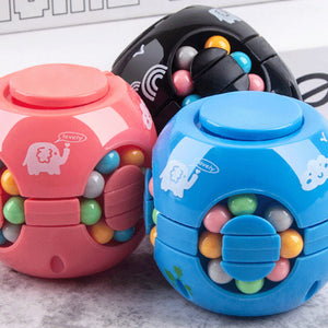 Hamburger Bean Magic Cube Toy Children's Puzzle Fidget Spinner Students Stress Reliever Magic Bean