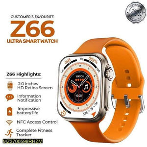 Z66 Ultra Watch 8 Series | 45mm | Best Price | Ocean Silicone Strap | Water Resistant | Sport Watch | Bluetooth Calling | Best Watch