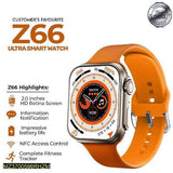 Z66 Ultra Watch 8 Series | 45mm | Best Price | Ocean Silicone Strap | Water Resistant | Sport Watch | Bluetooth Calling | Best Watch