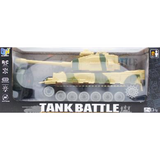Remote Control Battle Tank Toy – 2.4GHz RC Military Tank with Rotating Turret and Sound Effects