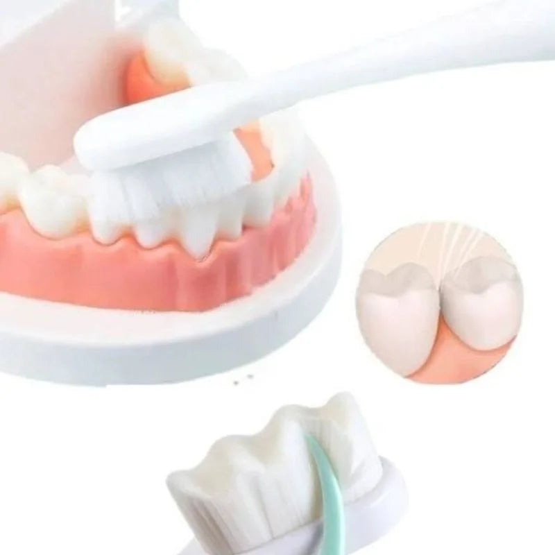 Nano Toothbrush with Travel Case | Ultra Soft Micro-Nano Bristles | For Sensitive Gums, Adults & Kids | Parrot Color