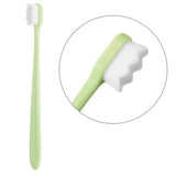 Nano Toothbrush with Travel Case | Ultra Soft Micro-Nano Bristles | For Sensitive Gums, Adults & Kids | Parrot Color