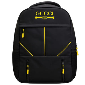 Multi-Functional Travel Backpack | Business Daypack with Laptop Compartment | Black & Yellow