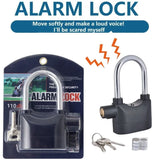 High-Security Gembok Alarm Lock | Waterproof Siren Padlock for Bike, Scooter & Door Protection