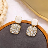 Pjt-984 Fashion Rhinestone Square Earrings For Women Women Jewelry Party Accessries Gift