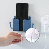 Wall Mount Phone Holder And Remote Control Stand With Hooks – Space-saving Wall Mounted Phone Holder For Bed, Kitchen, Living Room, And Office (random Color)