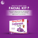 Moon Touch New Zafrani Facial Kit | Saffron Brightening Herbal Facial Set for Glowing Skin (8 Pcs)