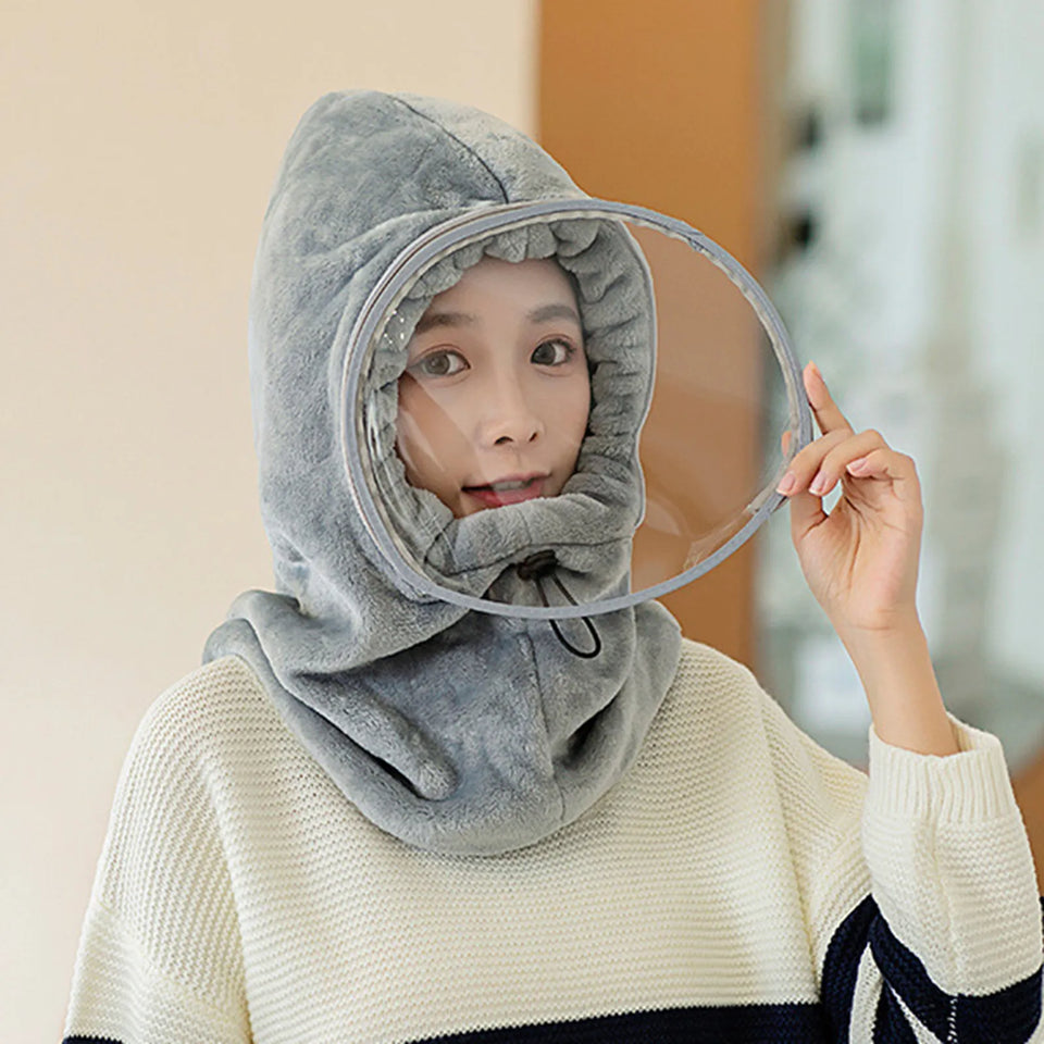 Winter face hoody Women Ear Cap Lightweight Full Protection Thick Cap