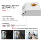 Automatic Human Body Infrared PIR Sensor Bulb Light Base PIR Motion Detector Wall Lamp Holder Socket