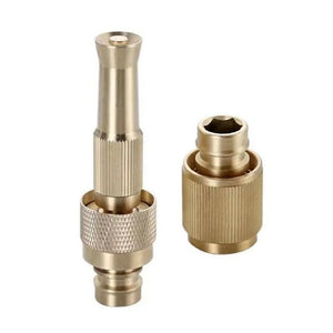 Brass Nozzle Water Spray Gun Jet Hose Nozzles Pipe High Pressure For Car,Bike,Window Cleaning Sprayer And Plants Gardening Washing (Without Pipe) Golden
