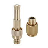 Brass Nozzle Water Spray Gun Jet Hose Nozzles Pipe High Pressure For Car,Bike,Window Cleaning Sprayer And Plants Gardening Washing (Without Pipe) Golden