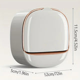 Milky White | Self-Adhesive Wall-Mounted Luxury Soap Holder with Lid and Drainage Tray