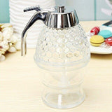 Elegant Crystal Honey Dispenser Honey Syrup Bee Pot Ja