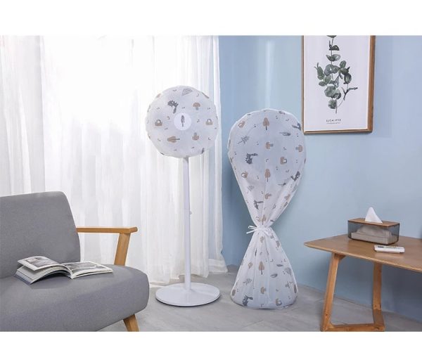 Fan Cover High Quality Dustproof All-inclusive Electric Fan Dust Cover Household Floor Fan Cover Protective Cover Stand Fan – 01 Pcs – Random Print