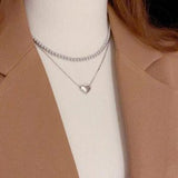 Elegant Double Layer Heart Pearl Pendent / Necklace Party Jewelry Gifts Accessories For Women
