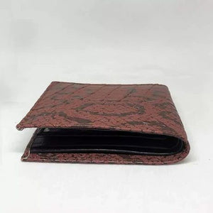 Men s Leather Wallet (Textured Snake Pattern)